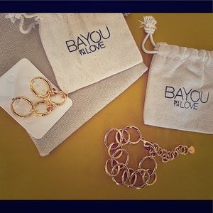 Bayou with Love 14k gold plated bracelet set